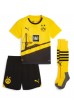 Fotbalové Dres Borussia Dortmund Donyell Malen #21 Dětské Domácí Oblečení 2023-24 Krátký Rukáv (+ trenýrky)